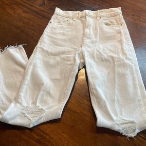 Women’s White Ripped Jeans
